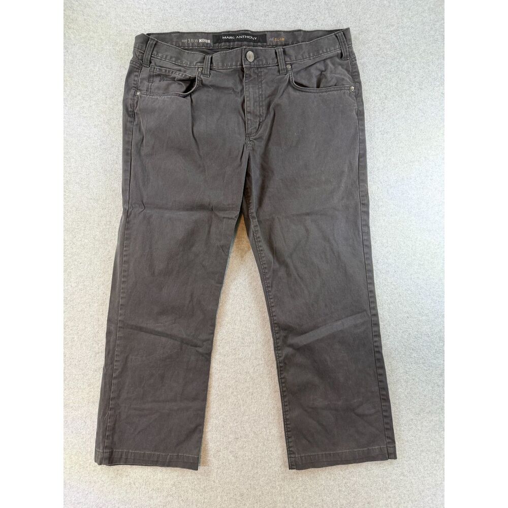 Marc Anthony Men’s 38x30 Charcoal Gray Slim Fit Stretch 5 Pocket Pants 3035